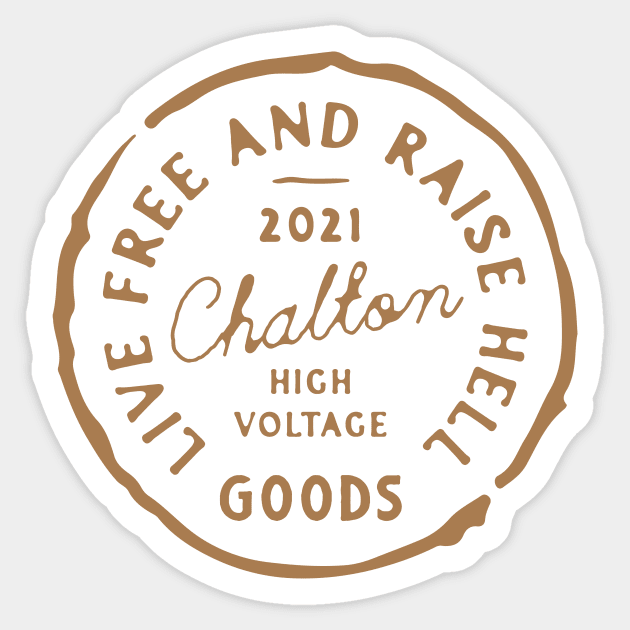 Chalton High Voltage Sticker by Megflags